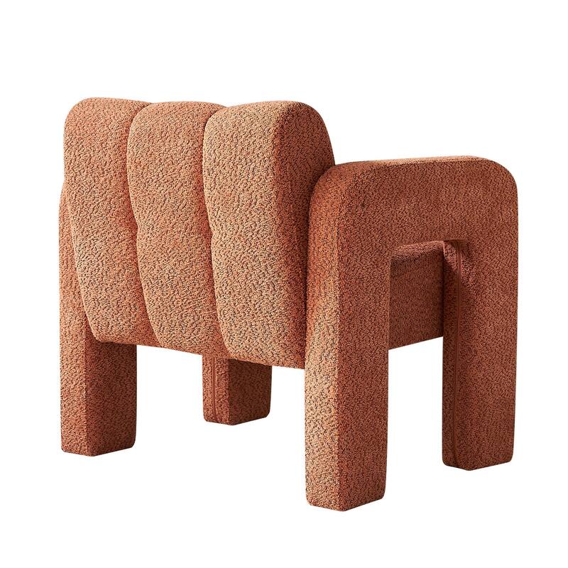 Modern 31.10" Boucle Upholstered Accent Chair with Plush Seat Cushion, Easy Assembly, and Comfortable Design