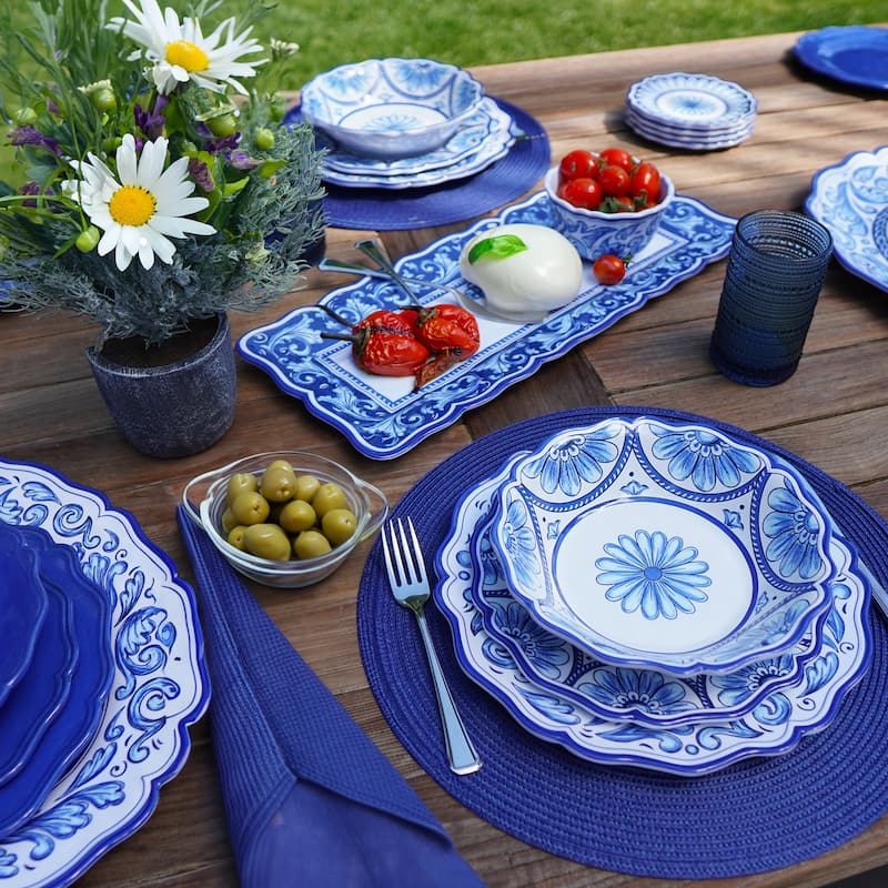 Certified International Veranda Melamine 8.5" All Purpose Bowls, Set of 4 - 8.5" Diameter x 2"