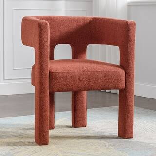 Modern Design Accent Chair with Solid Wood Frame Fabric Upholstered Arm ...