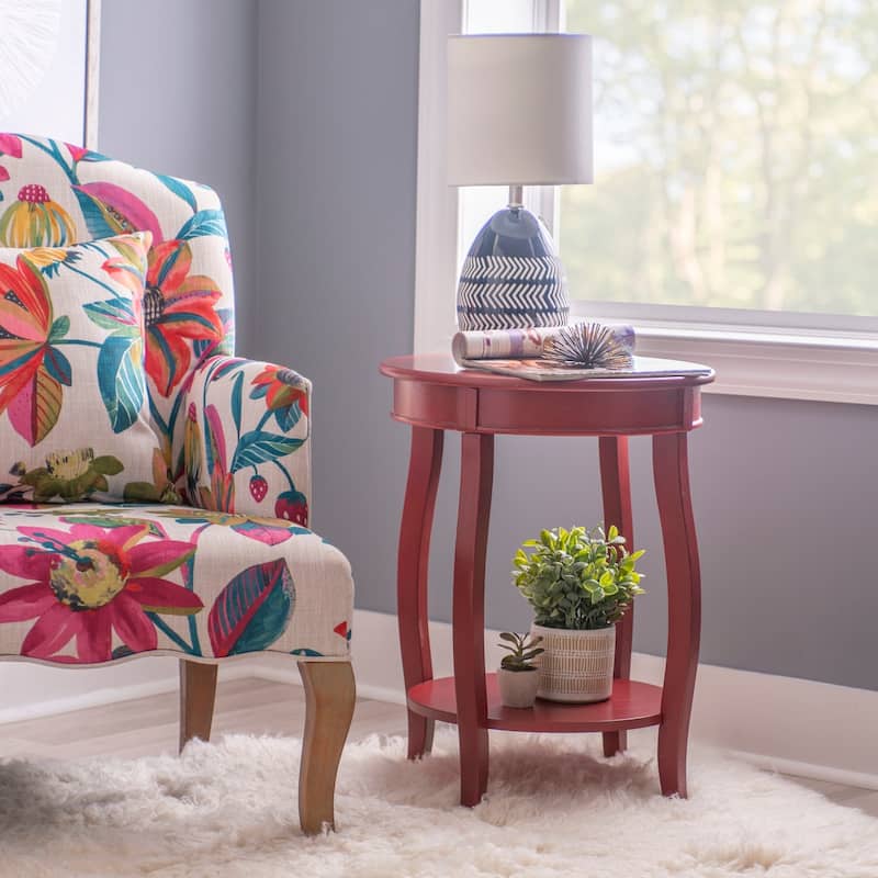 Penelope Round Table with Shelf