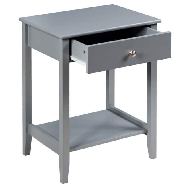 Wooden Nightstand End Table Storage Display