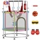 preview thumbnail 4 of 38, Gymax 6-in-1 Kids Trampoline Combo 55'' Toddler Play Activity Center Pink
