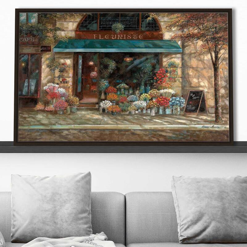 "Fleuriste Revisited" by Ruane Manning Print on Floating Canvas