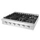 preview thumbnail 12 of 11, 36 in. Gas Cooktop in Stainless Steel with 6 Italian Made Burners