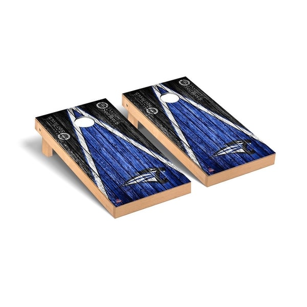 slide 2 of 5, Saint Francis Cougars Weathered Cornhole Board Set