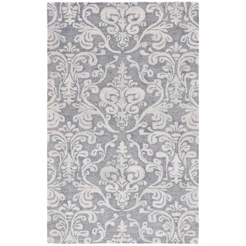 SAFAVIEH Handmade Anatolia Johanneke Traditional Wool Rug - 6' Square - Grey