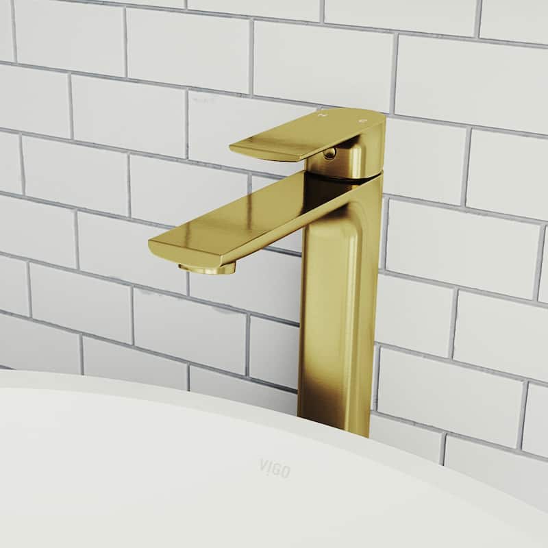 VIGO Norfolk 11" H Single Handle Single Hole Bathroom Vessel Faucet