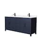 Option Dark Blue, Black Trim, Carrara Cultured Marble Top