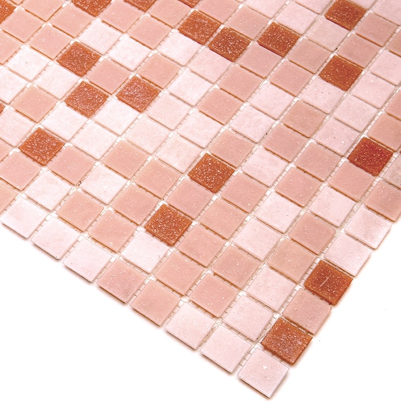 Apollo tile 12" x 12" Mingles Glossy Peach Pink Glass Tile (20 sq ft/case) - 20 Pack