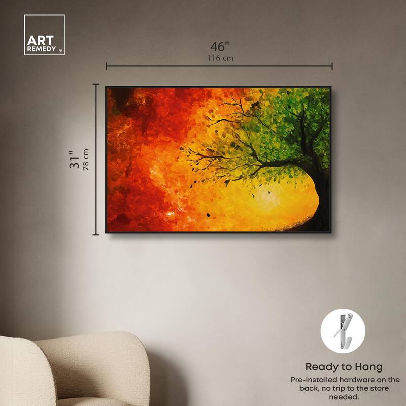 Fire and Ice Tree I Canvas by Art Remedy