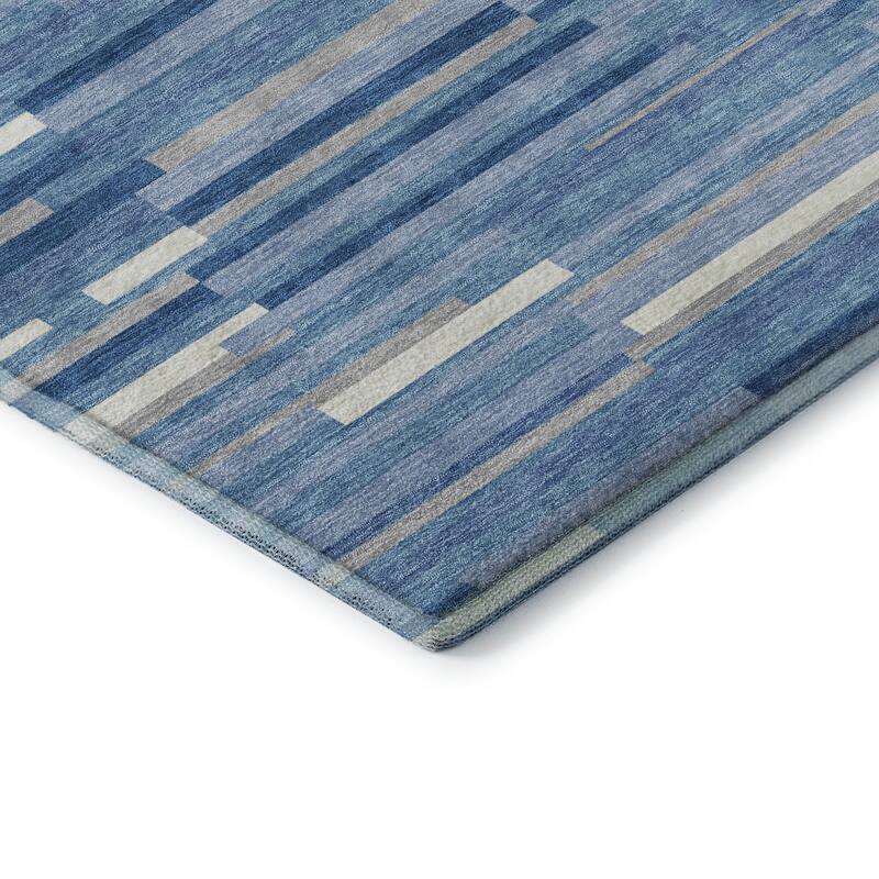 Premium Washable Super Soft Geo Stripes Mayfield Rug