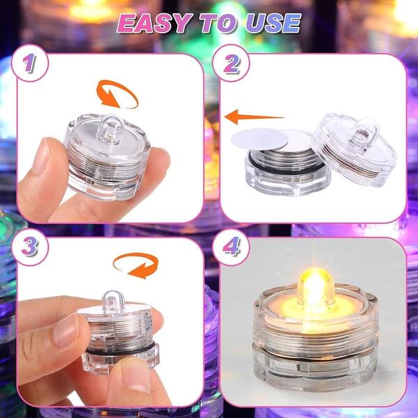 Submersible Waterproof Battery LED Tea Light ~ Wedding Decoration~Blue