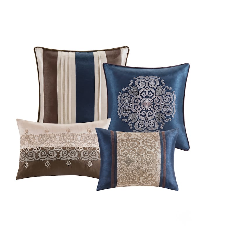 Madison Park Essentials Parker Jacquard Embroidered Pieced 24 Piece Room in a Bag