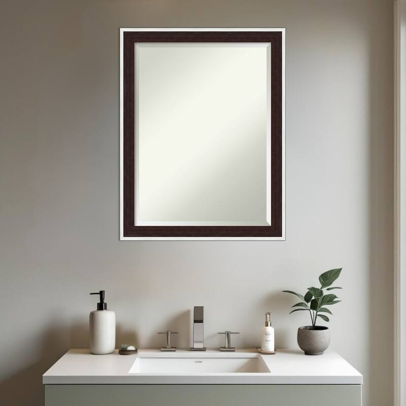 Maya Beveled Framed Bathroom Vanity Wall Mirror
