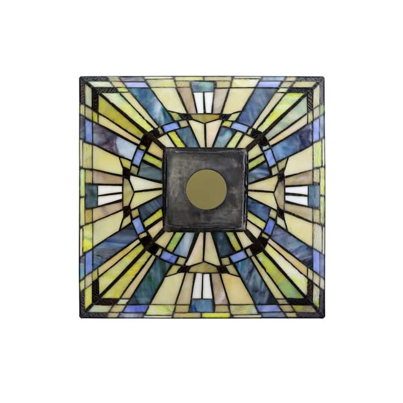 Tiffany-Style Mission Design Blackish Bronze Floor Lamp