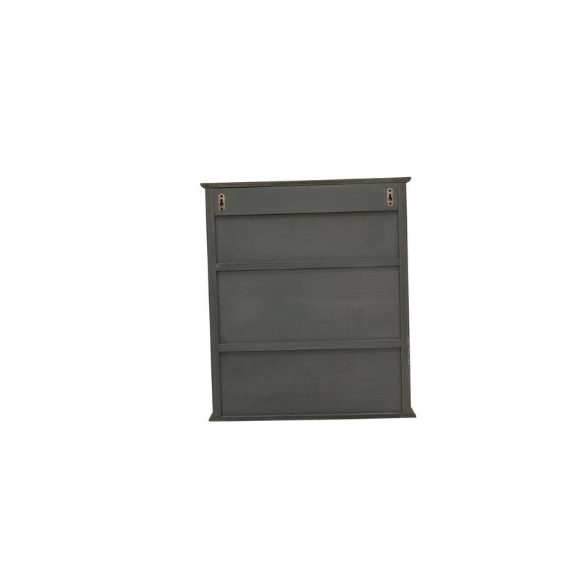 Vintage Wall-Mounted Cabinet with Decorative Cutout Doors, Rustic Wooden Hanging Storage Cabinet for Bathroom, Living Room
