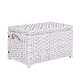 preview thumbnail 49 of 70, happimess Jacob 30" Wicker Storage Trunk Distressed White