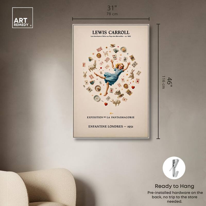 Carroll's Alice in Motion Canvas by Art Remedy