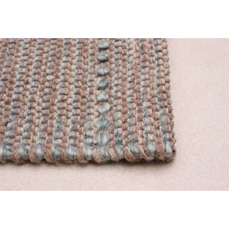 ECARPETGALLERY Braid weave Sienna Taupe Wool Rug - 6'0 x 9'0
