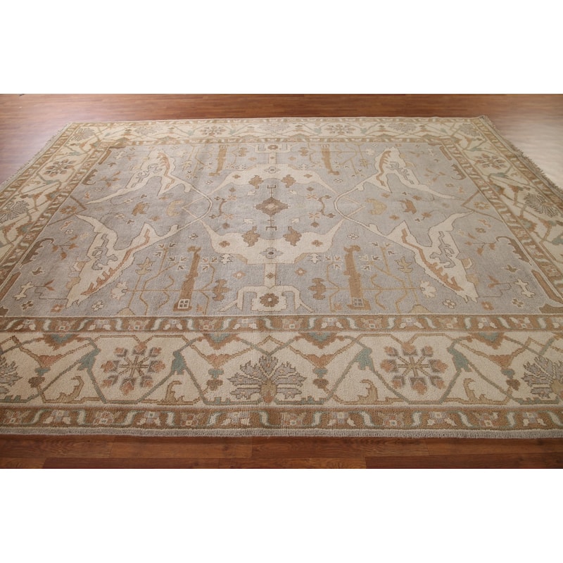 Oushak Area Rug Handmade Oriental Wool Carpet - 9'2"x 11'8"
