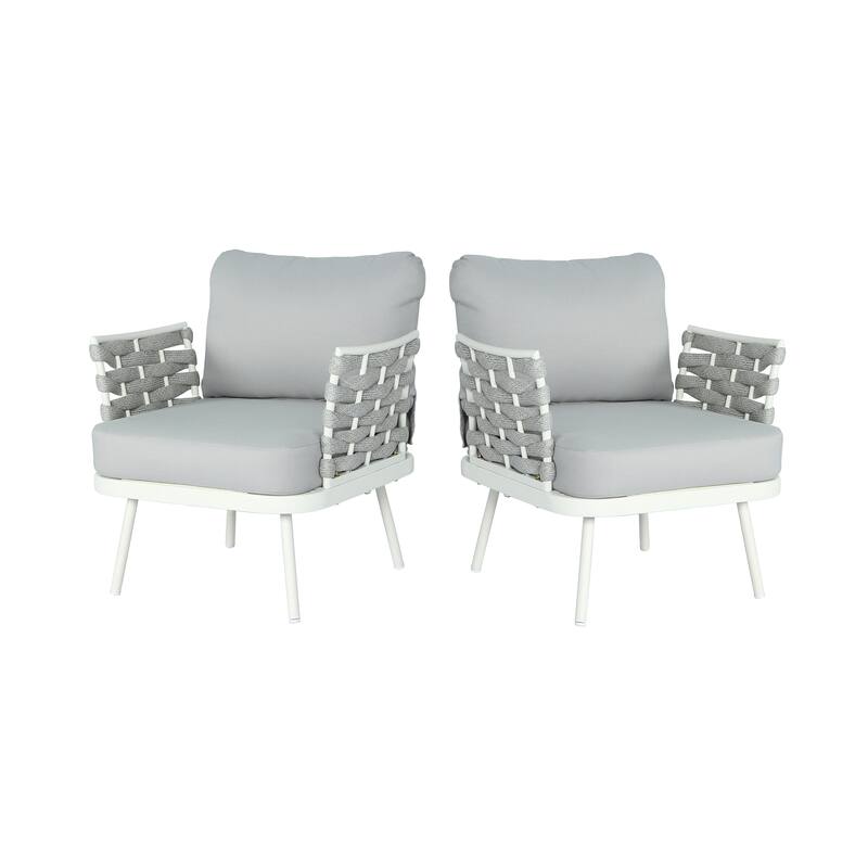 Christopher Knight Home - Langdon Patio Steel Club Chair（Set of 2）