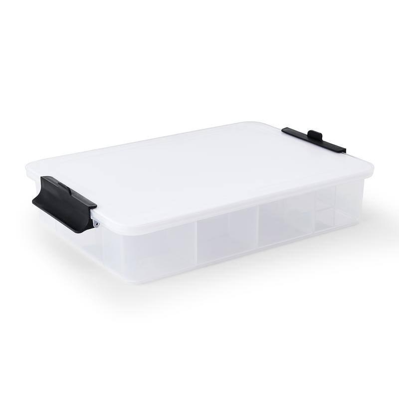 Farberware Snackle Box 11-Compartment Organizer with Plastic Locking Lid, 11x16