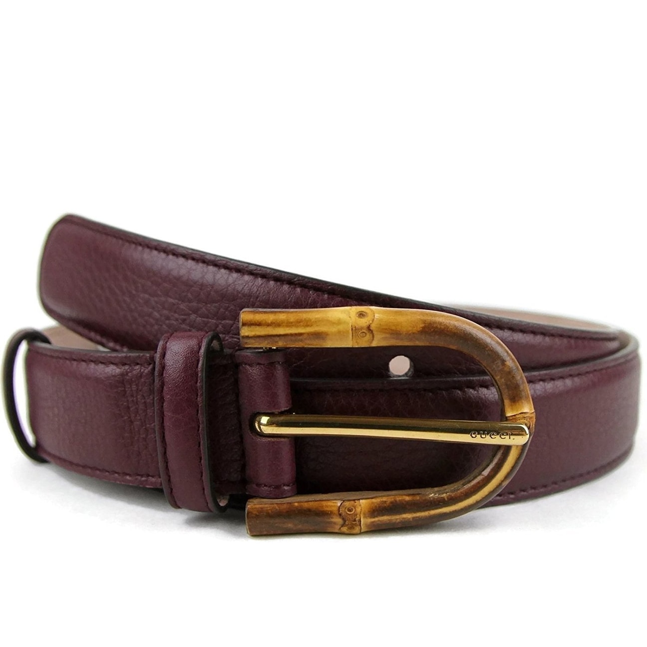 burgundy leather belt womens