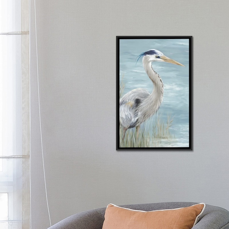 iCanvas "Great Blue Heron Gaze" by Eva Watts Framed Canvas Print