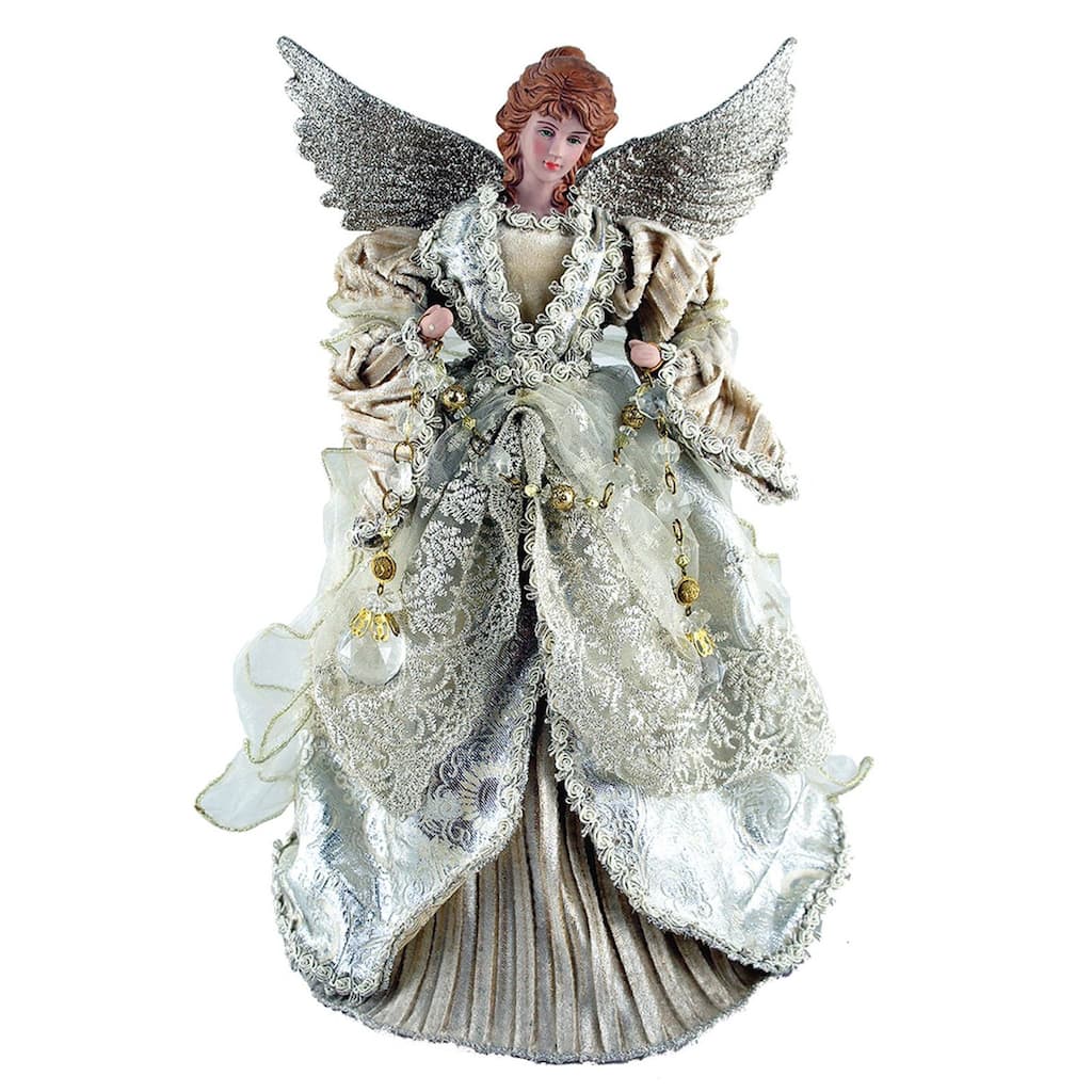16" Gilded Angel Christmas Tree Topper, Unlit