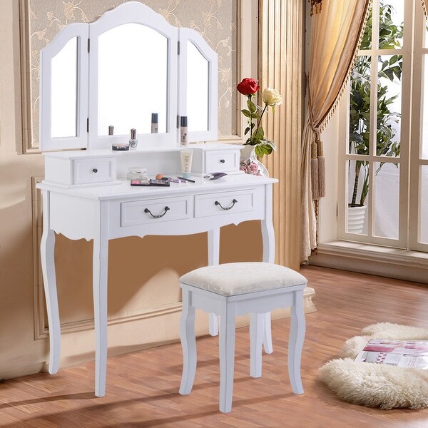 vanity table with drawers and mirror mirror set tri folding mirror white wood vanity set makeup bathroom table dresser drawers stool shop vanity table with drawers and mirror mirror set tri folding mirror white wood vanity set makeup bathroom table dresser drawers stool shop