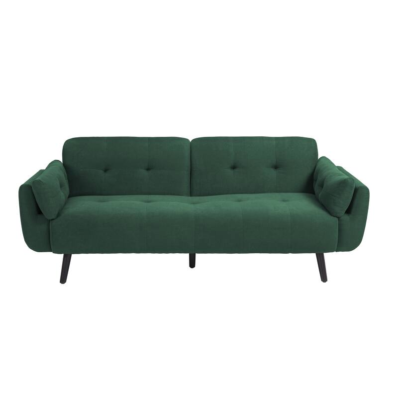 2Set Futon Convertible Sofa Bed Adjustable Reclining Sleeper