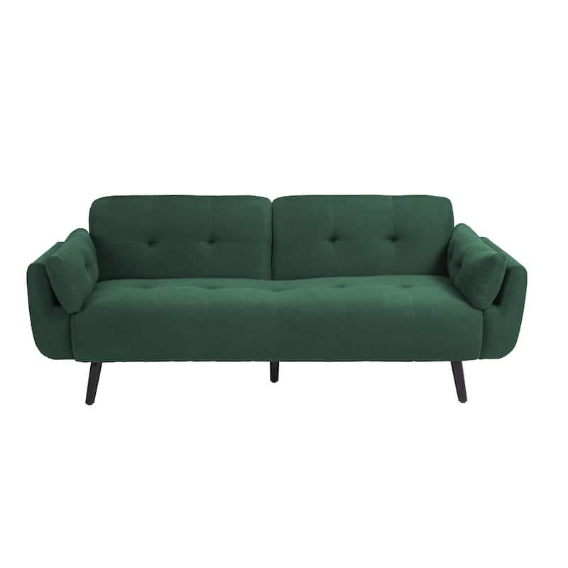 Modern Adjustable Backrest Convertible Futon Sleeper Couch