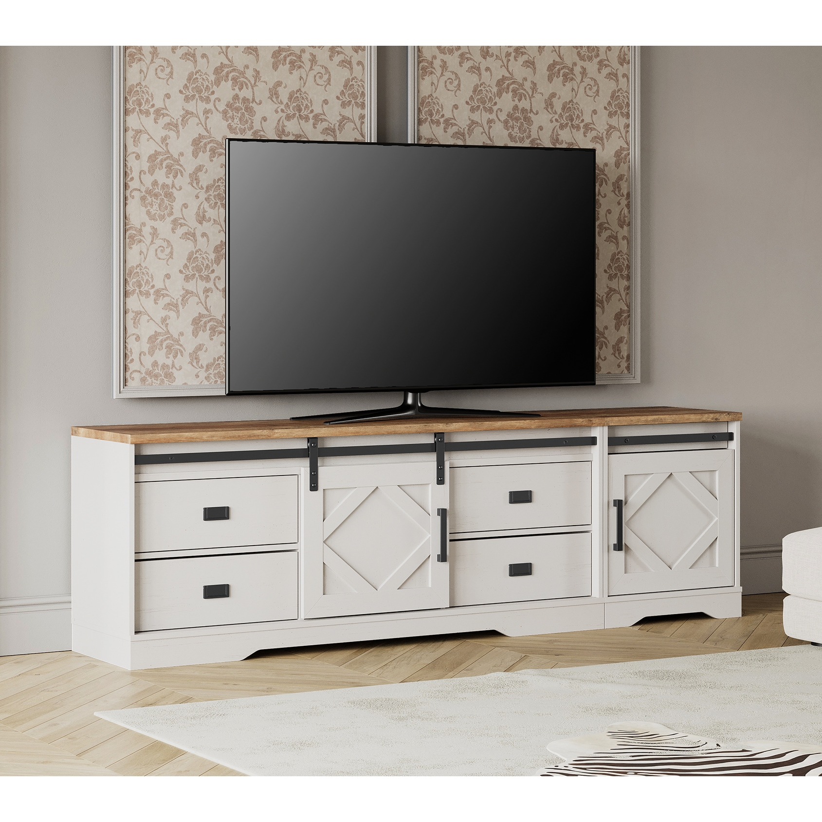 Modern farmhouse tv cabinet sale