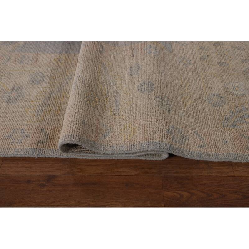 Oushak Turkish Area Rug Hand-Knotted Vegetable Dye Wool Carpet - 8'2"x 10'0"