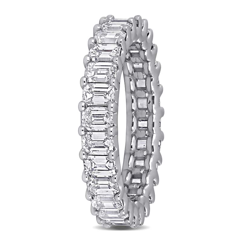 Miadora 3 3/4ct TDW Emerald-Cut Diamond Full-Eternity Band in 18k White Gold