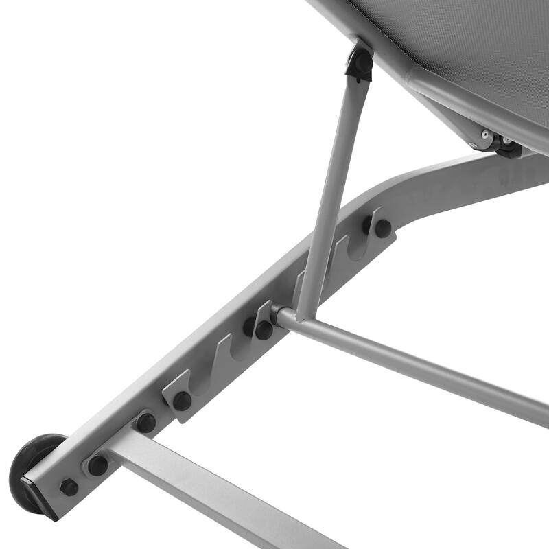 Corvus Antonio Outdoor Contemporary Sling-Fabric Adjustable Chaise Lounge