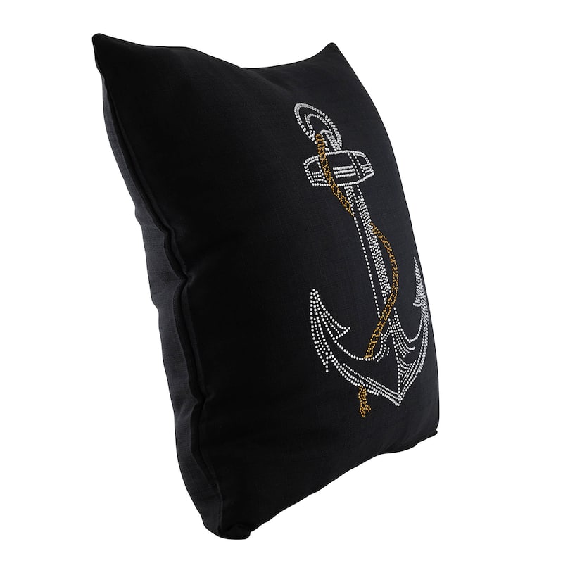 Sparkles Home Rhinestone Anchor Pillow