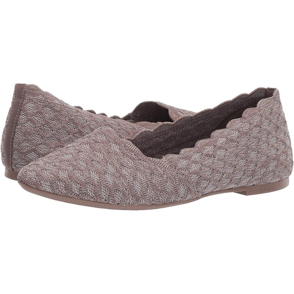 Cleo-Scalloped Knit Skimmer Ballet Flat 