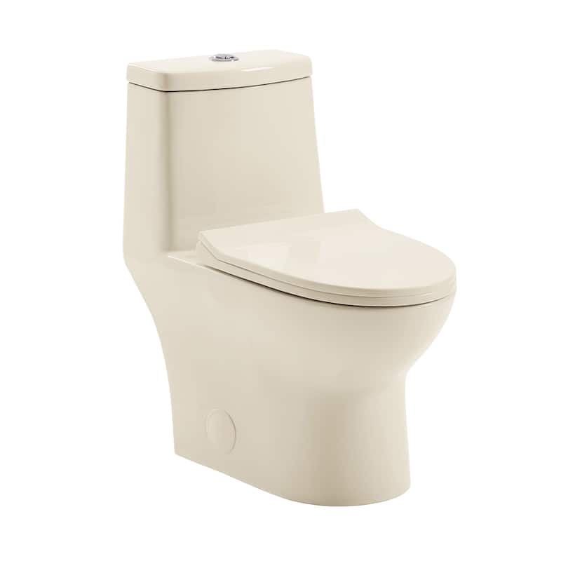 Dieppe One Piece Toilet Dual Vortex Flush 1.1/1.6 Gpf In Bisque - 27.45" x 13.85" 27.85" - 27.45" x 13.85" 27.85" - Bisque