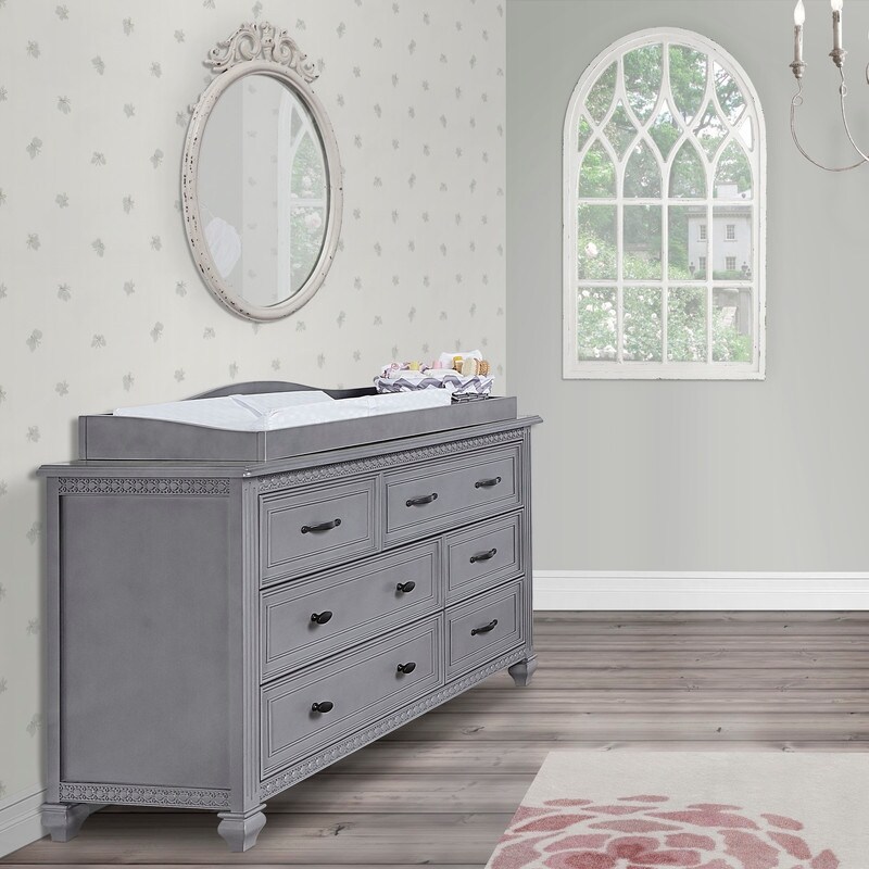 Evolur Aurora Akoya Grey Pearl Changing Tray Full Assembly I Lasting Quality I Intricate Ribbon Bow Scrollwork 851nt Sm