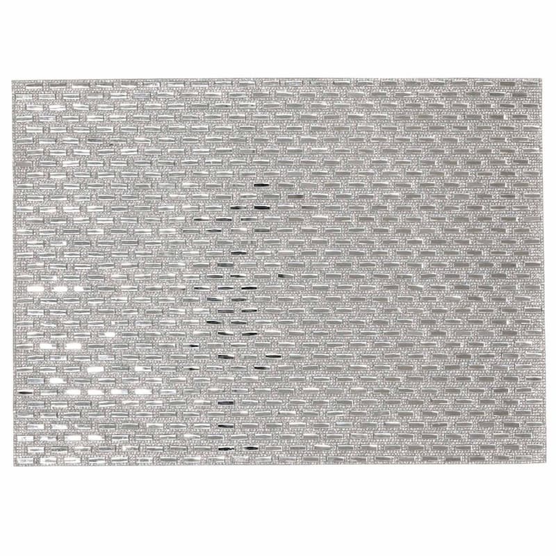 Sparkles Home Rhinestone Park Avenue Placemat - Silver