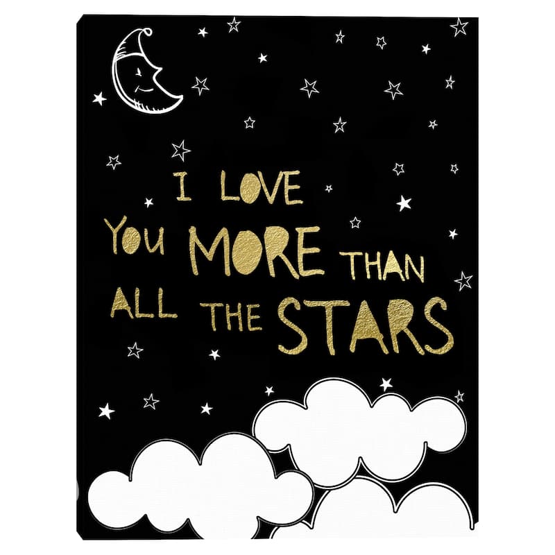 Love You More Than Stars Canvas Art Print