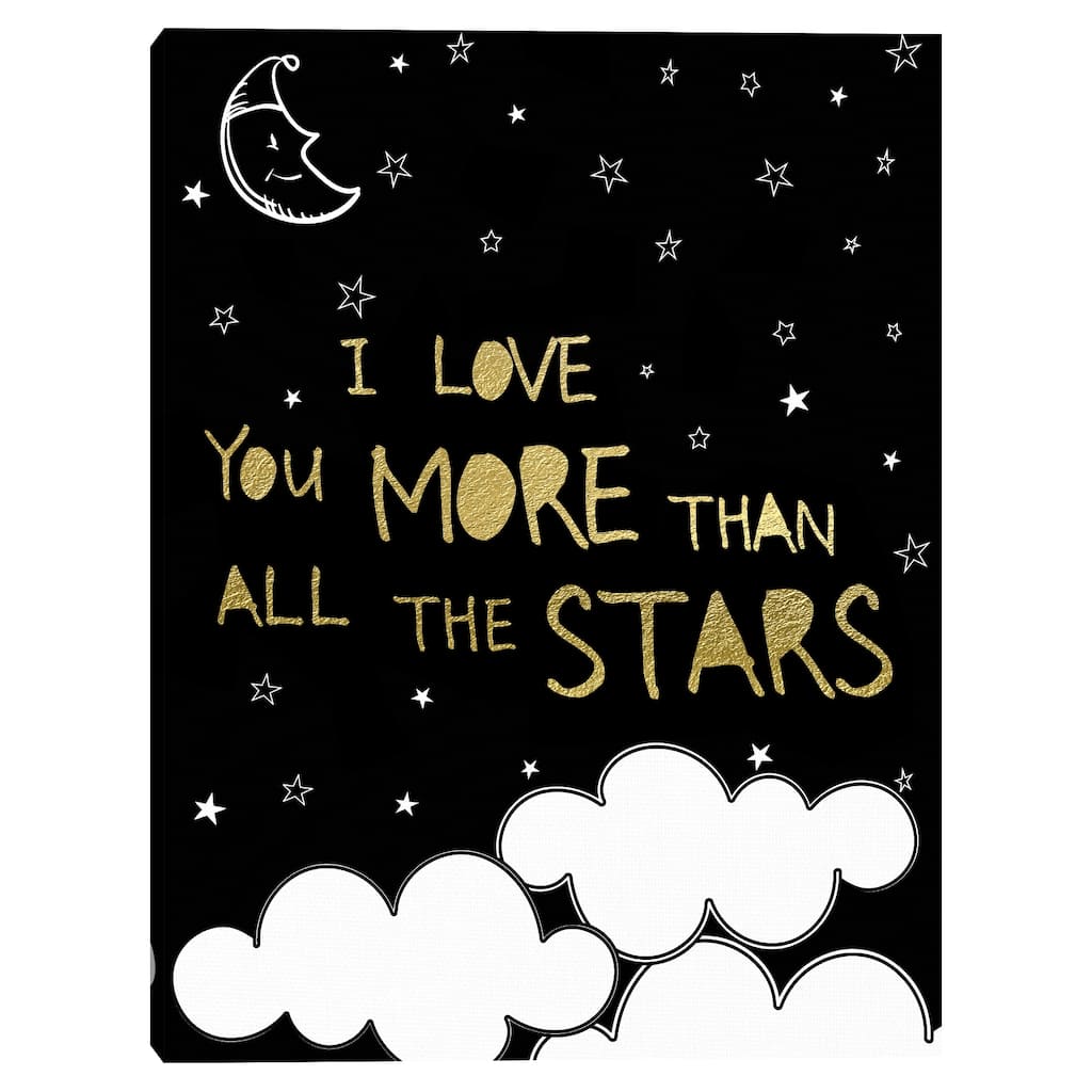 Love You More Than Stars Canvas Art Print