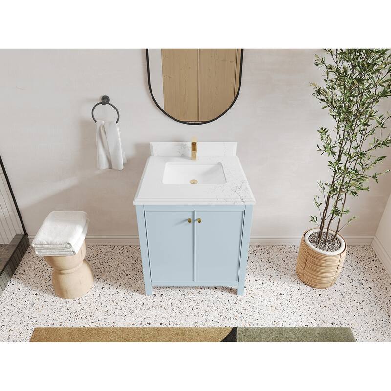 Willow Collections 30 in. W x 22 in. D Chicago Single Sink Bathroom Vanity with Countertop