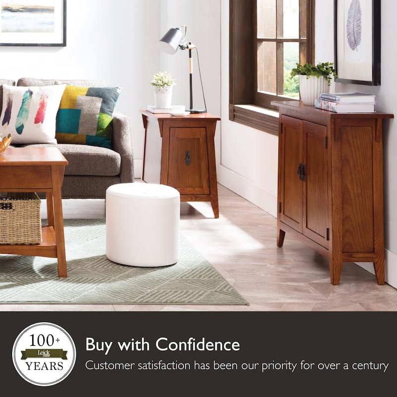 Leick Home Traditional Solid Wood Mission Cabinet End Table