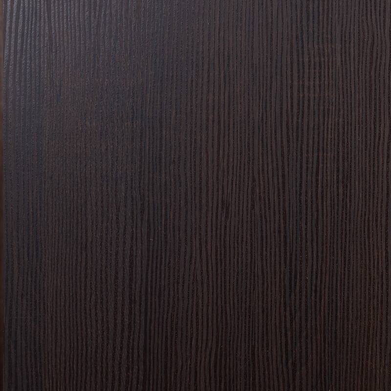 Dark Brown Wood Grain Sideboard with Glass Doors Sliding Storage Cabinet for Kitchen and Dining Room