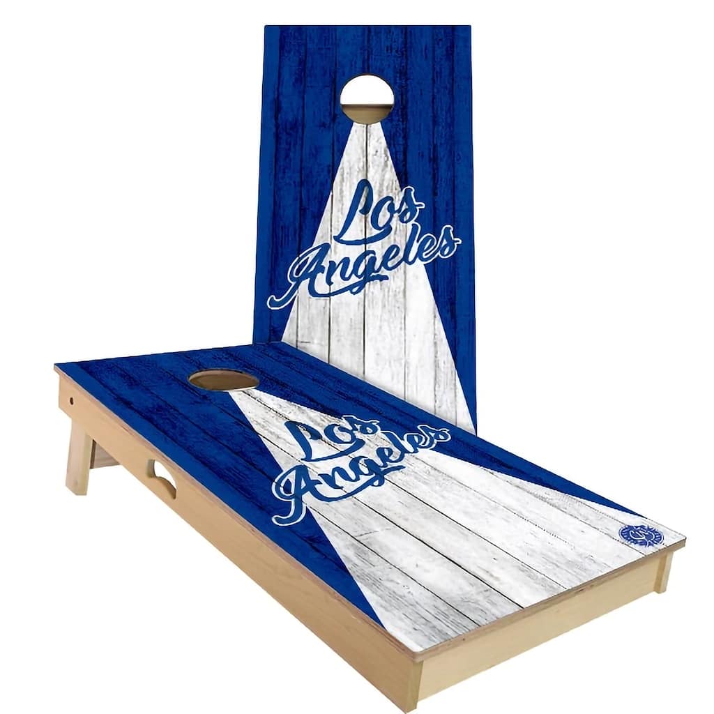 LA Triangle Baseball Outdoor Cornhole Board Set