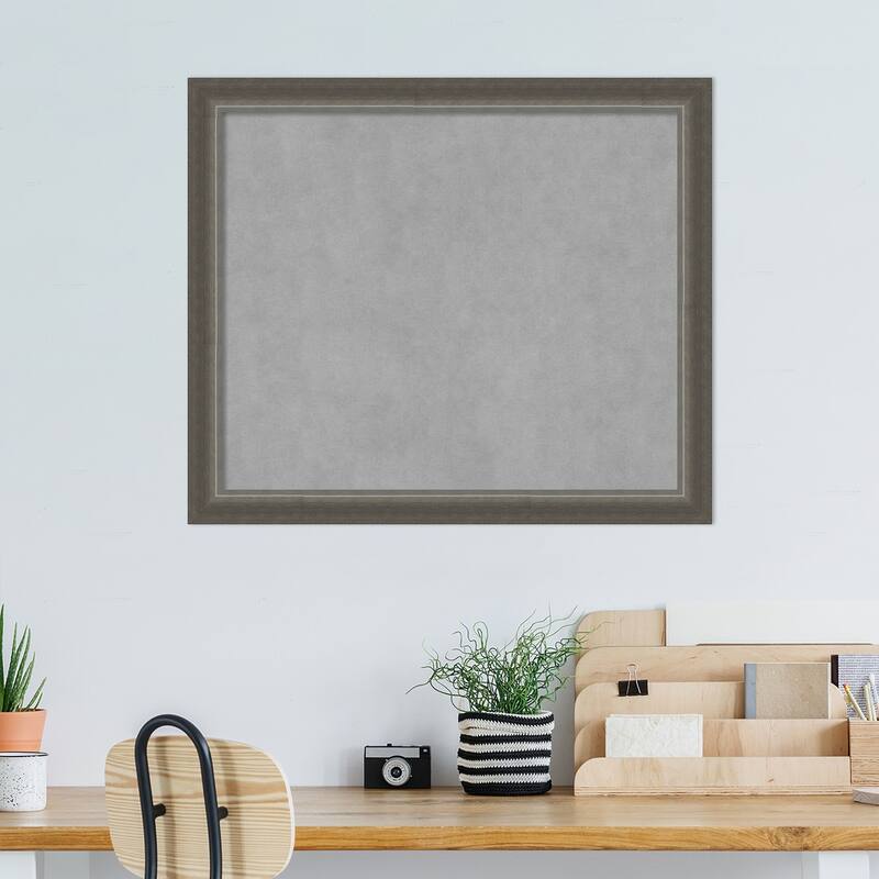 Amanti Art Domus Dark Silver Framed Magnetic Board