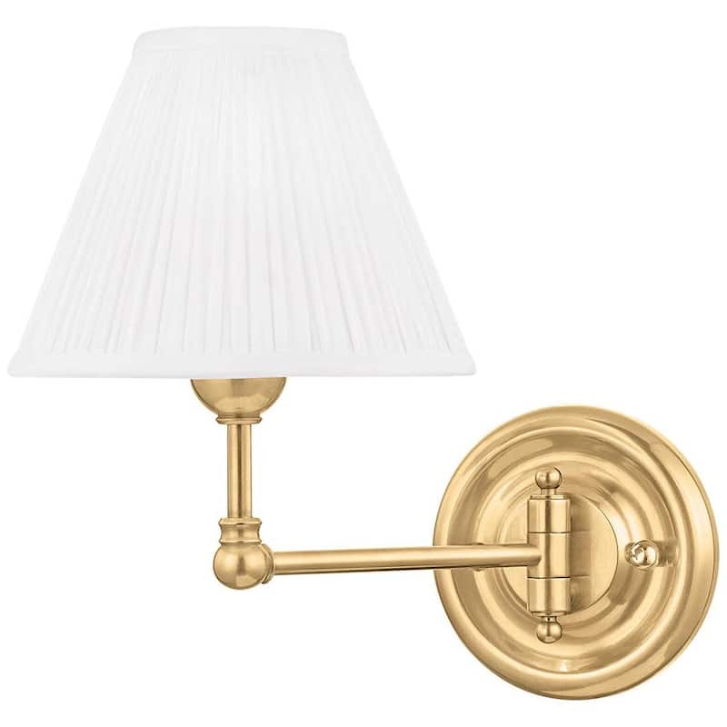 Hudson Valley Lighting Classic No.1 Single Light 11" Tall Wall Sconce - Aged Brass