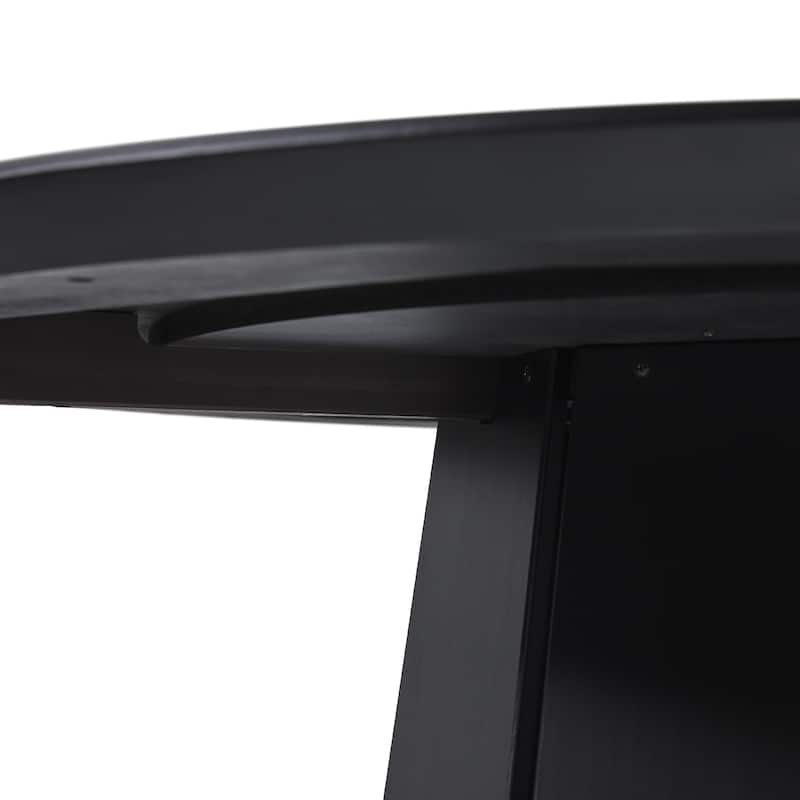 Middlebrook Designs 48 inch Round Solid Wood Pedestal Dining Table
